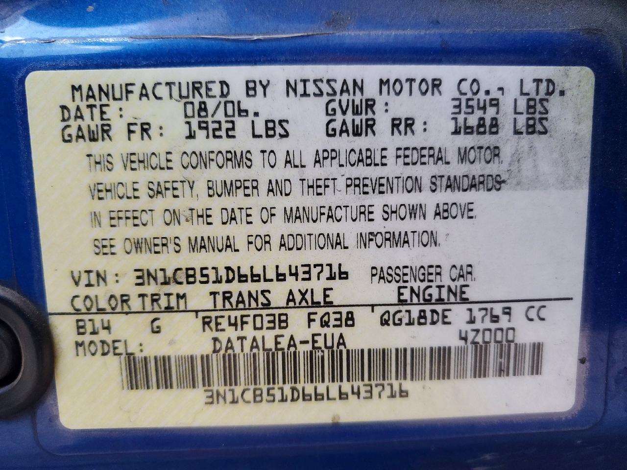 Nissan Sentra 1.8