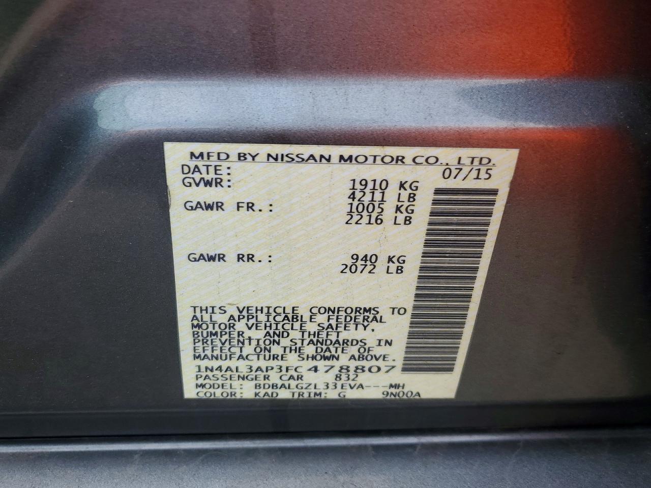 Nissan Altima 2.5 S