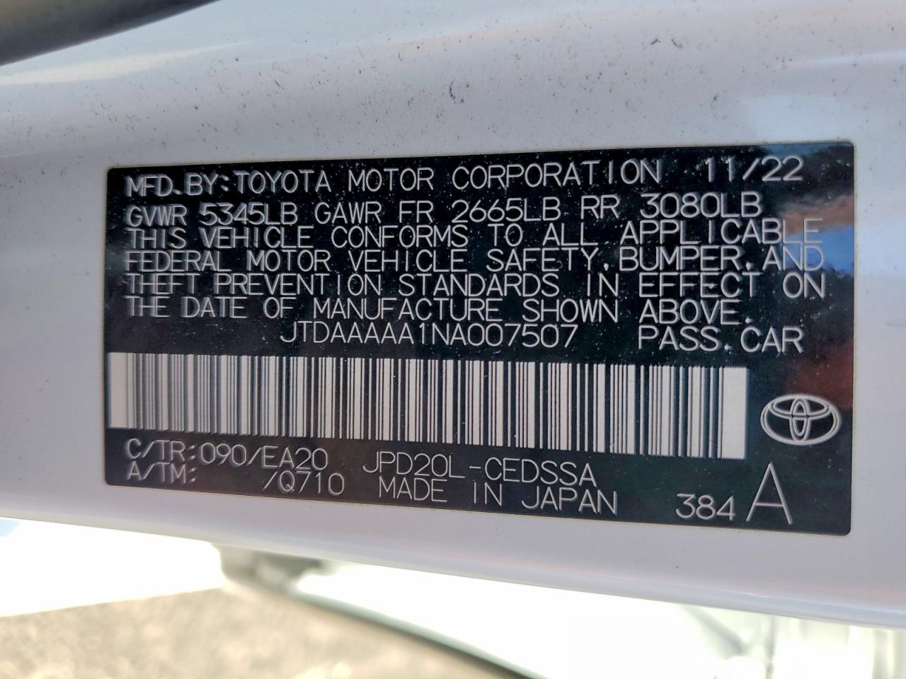 Toyota Mirai Xle