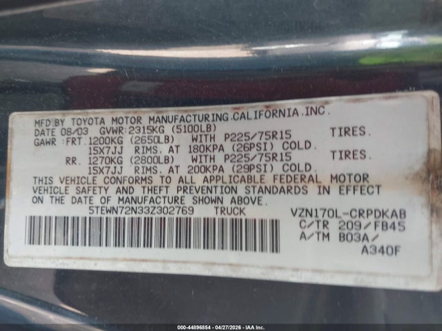 Toyota Tacoma Base V6