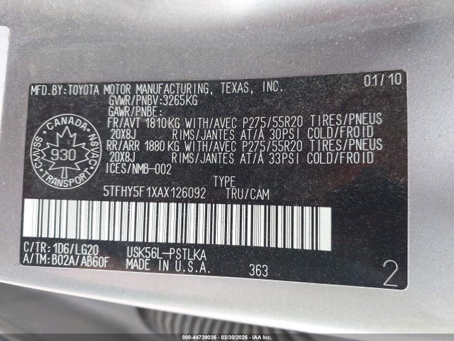 Toyota Tundra Platinum 5.7l V8