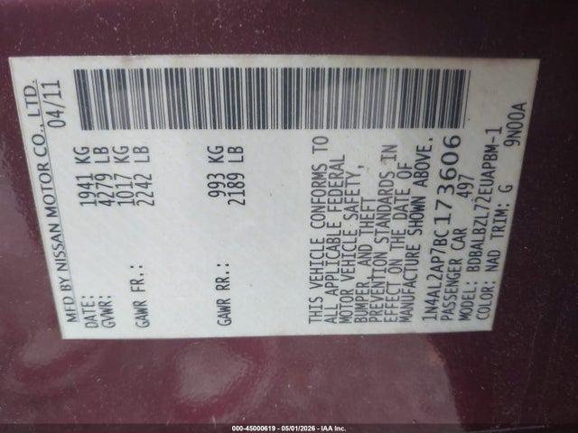 Nissan Altima 2.5 S