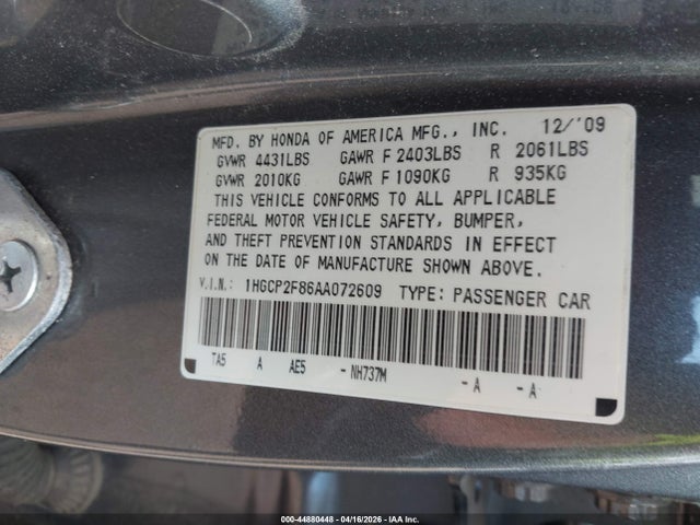 Honda Accord 2.4 Ex-l
