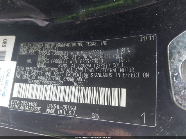 Toyota Tundra Grade 4.6l V8