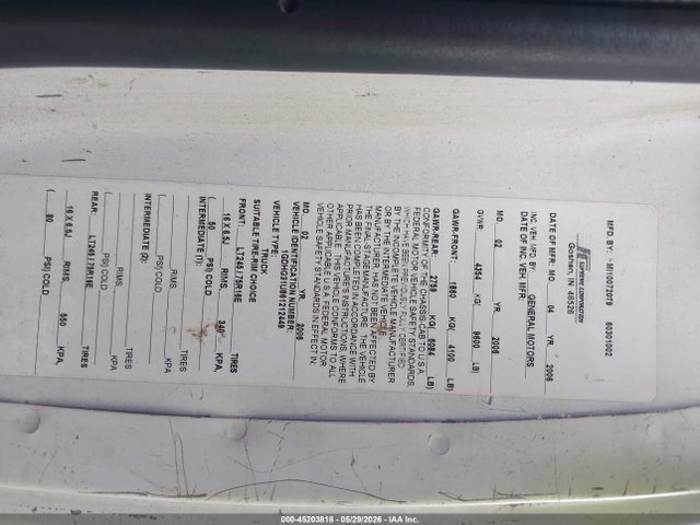 General Motors Savana Cutaway Work Van