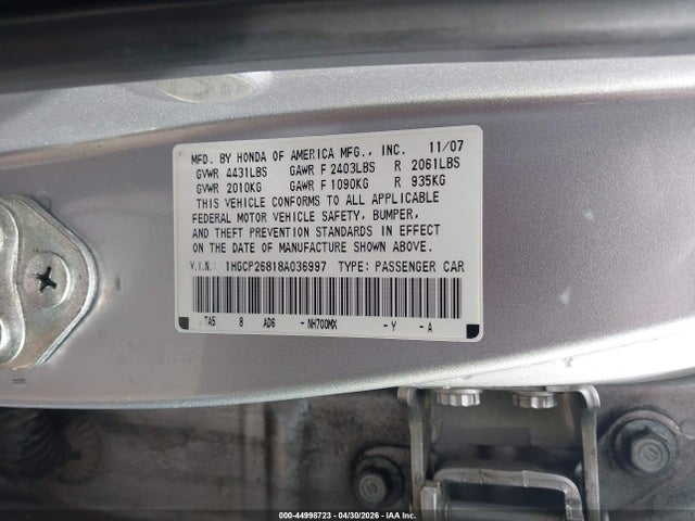 Honda Accord 2.4 Ex-l