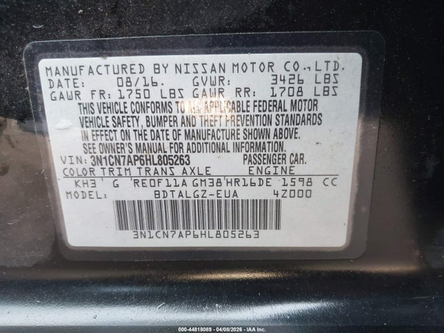 Nissan Versa 1.6 Sl