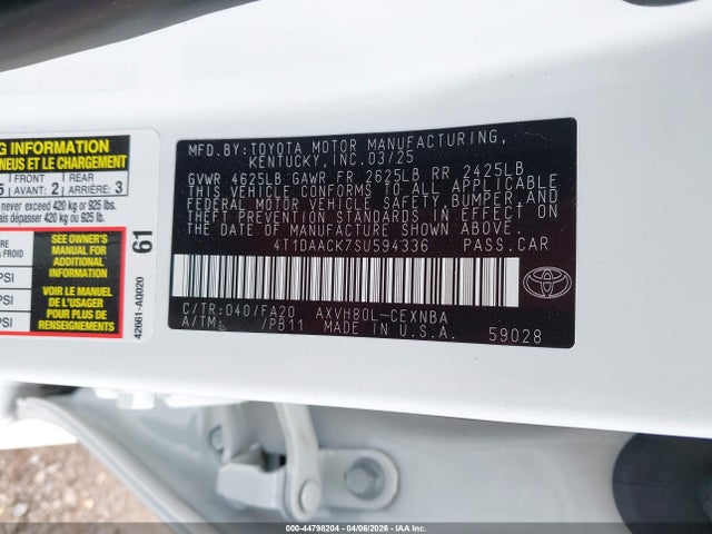 Toyota Camry Le