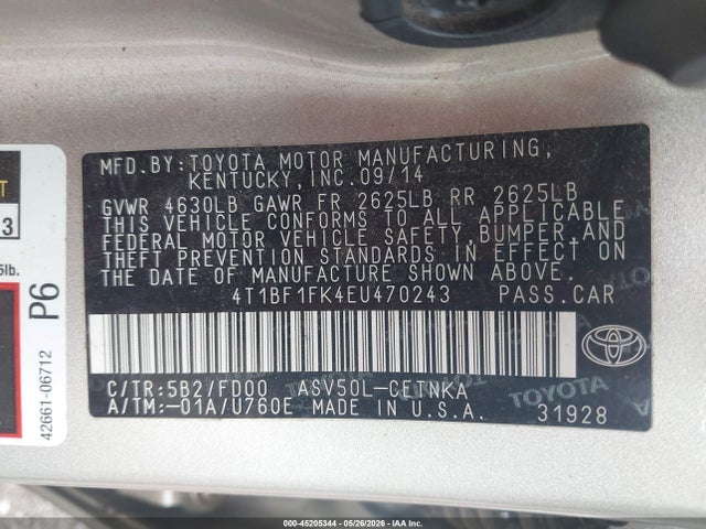 Toyota Camry Le