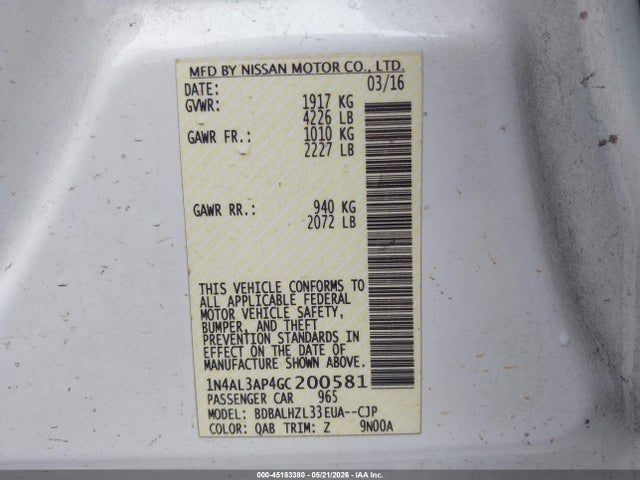 Nissan Altima 2.5 Sr