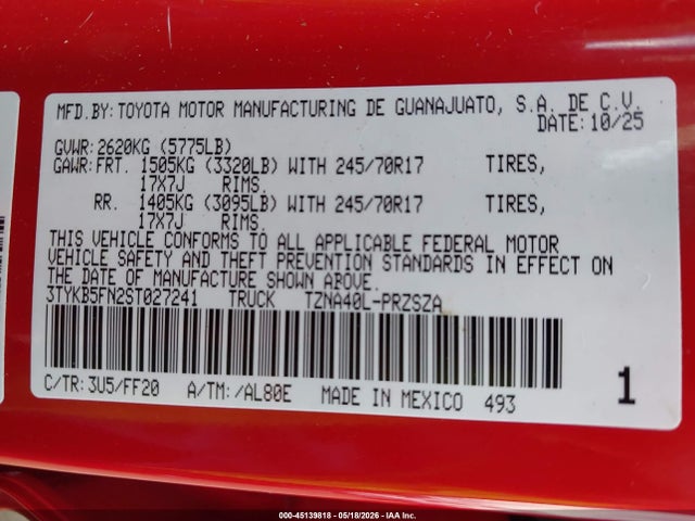 Toyota Tacoma Sr5
