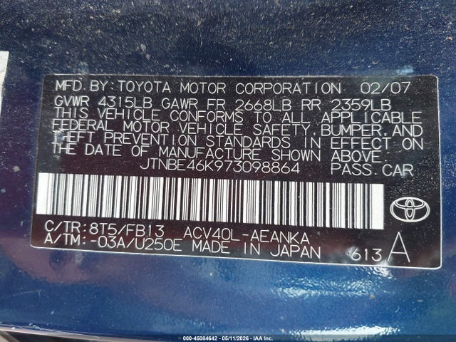 Toyota Camry Le