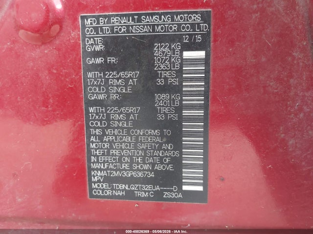 Nissan Rogue Sv