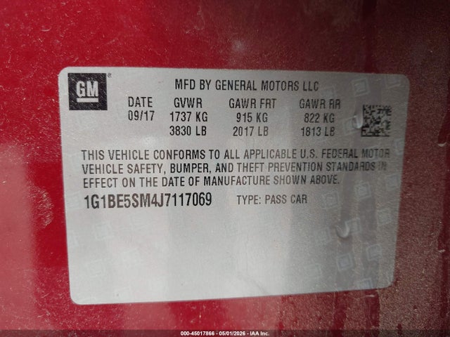 Chevrolet Cruze Lt Auto