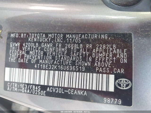 Toyota Camry Le