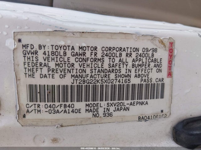 Toyota Camry Le