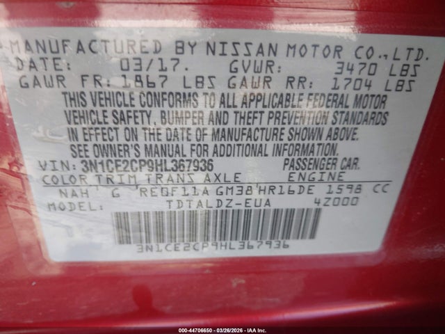 Nissan Versa Sv