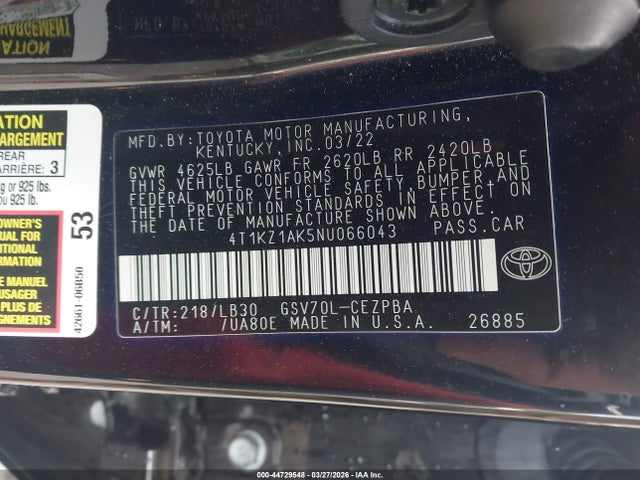 Toyota Camry Xse V6