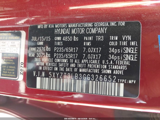 Hyundai SANTA FE 2.4l