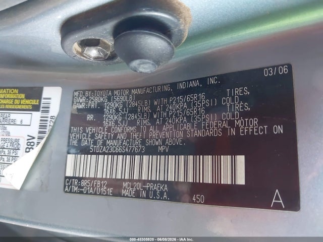 Toyota Sienna Ce