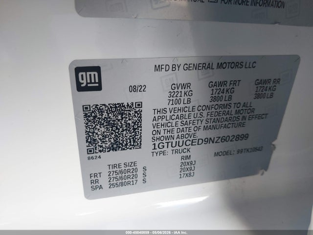 GMC Sierra 1500 4wd  Short Box Elevation