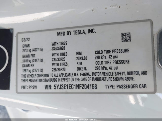 Tesla Model 3 Performance Dual Motor All-wheel Drive
