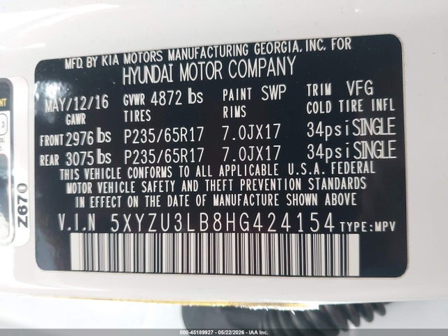 Hyundai SANTA FE 2.4l