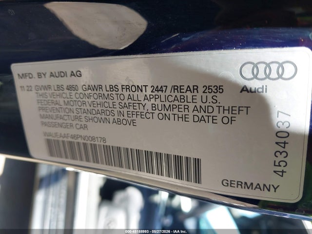 Audi A4 Premium Plus 45 Tfsi S Line Quattro S Tronic