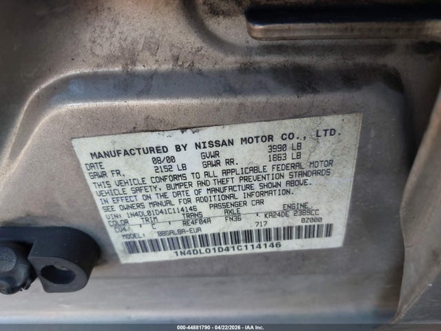Nissan Altima Gxe