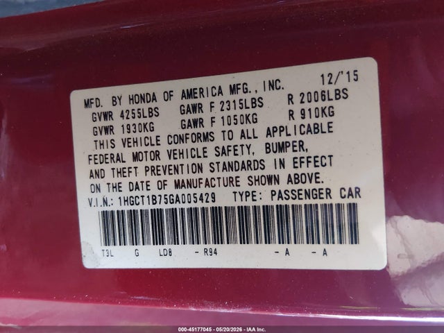Honda Accord Ex