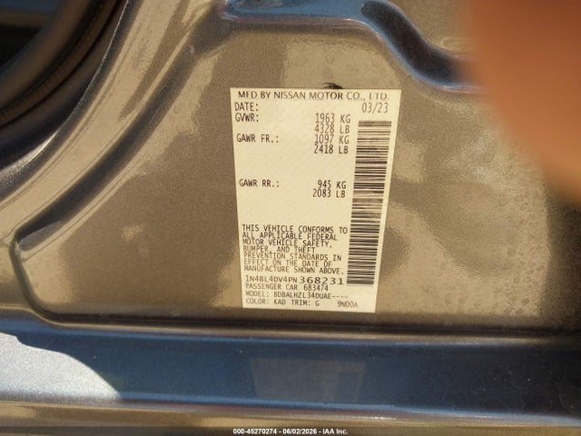 Nissan Altima Sv Fwd