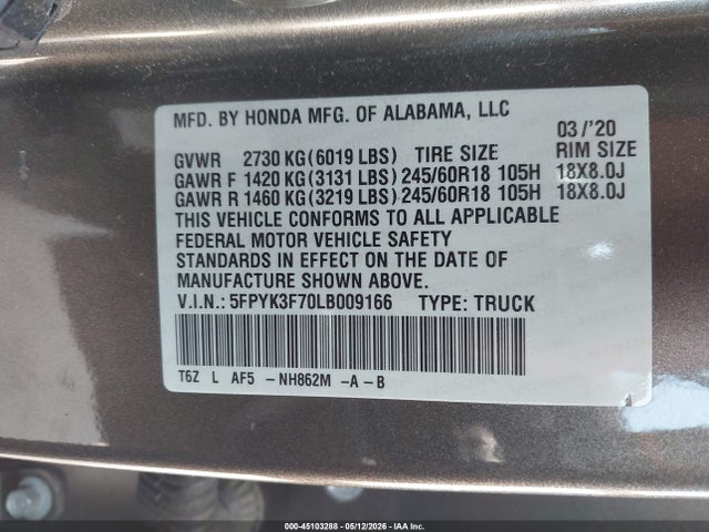 Honda Ridgeline Rtl-e