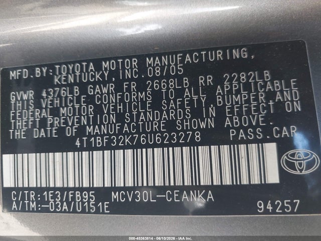 Toyota Camry Le V6