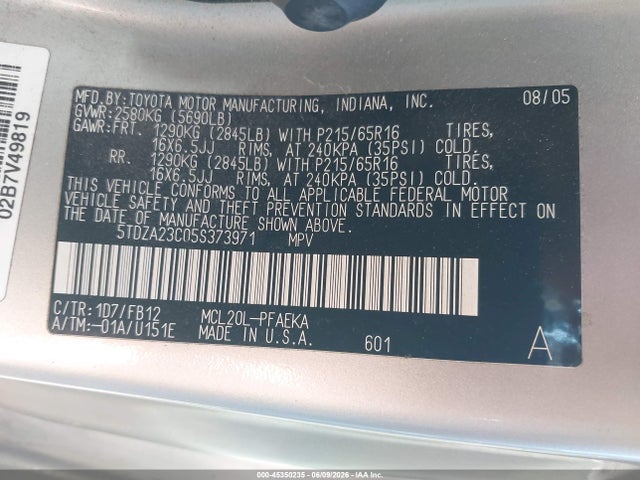 Toyota Sienna Le