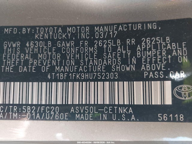 Toyota Camry Le