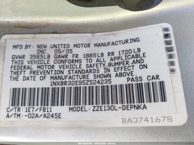 Toyota Corolla Le