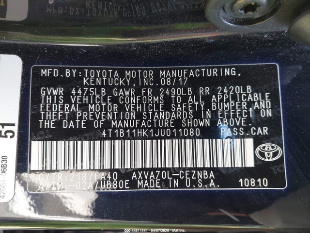 Toyota Camry Le