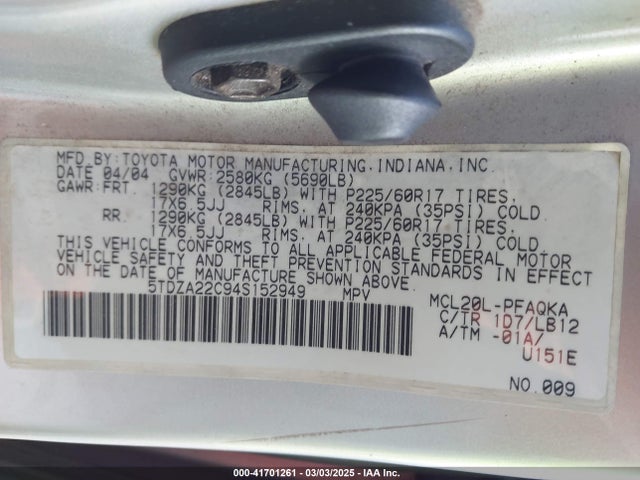 Toyota Sienna Xle