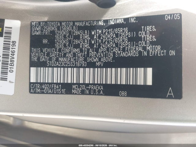 Toyota Sienna Le