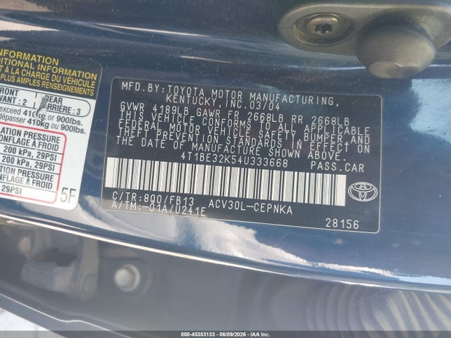 Toyota Camry Le