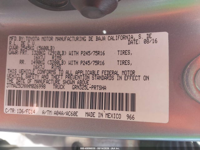 Toyota Tacoma Sr5 V6