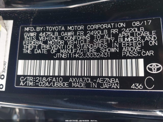 Toyota Camry Le