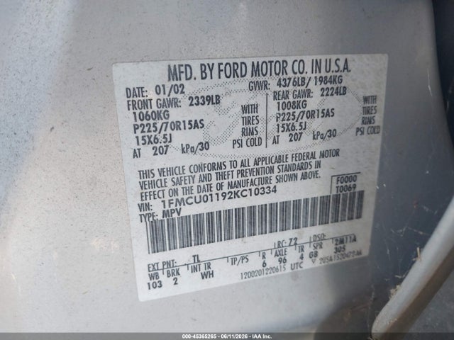 Ford Escape Xls