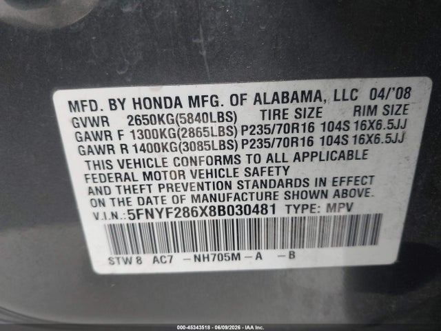 Honda Pilot Ex-l