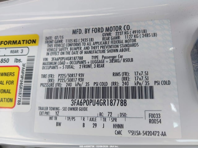 Ford Fusion Se Luxury