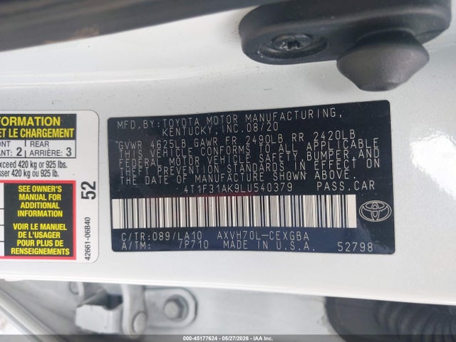 Toyota Camry Xle Hybrid