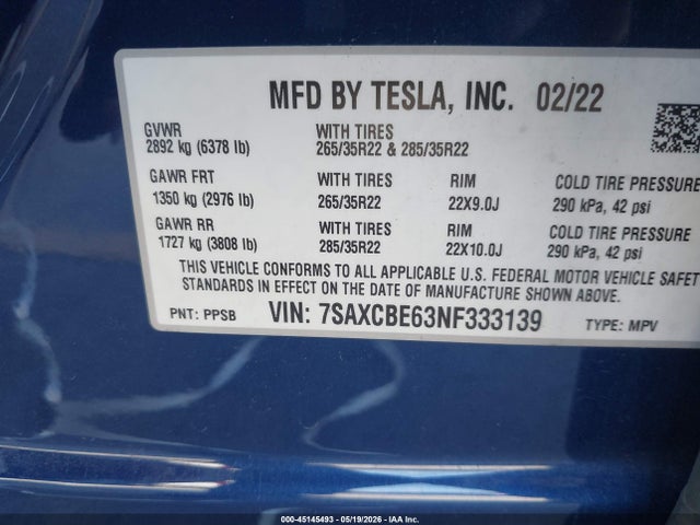 Tesla Model X Plaid Tri Motor All-wheel Drive