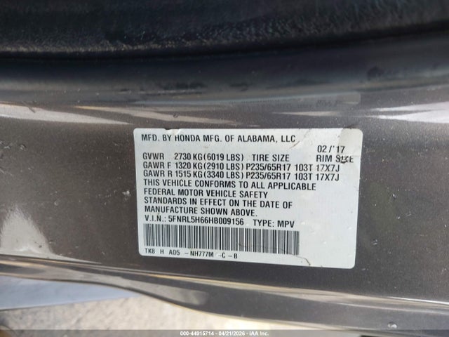 Honda Odyssey Ex-l