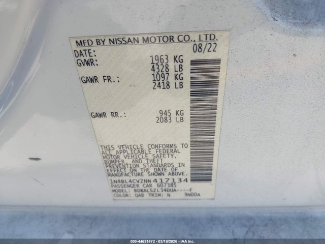 Nissan Altima Sr Fwd