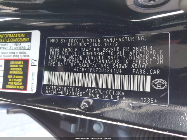 Toyota Camry Se